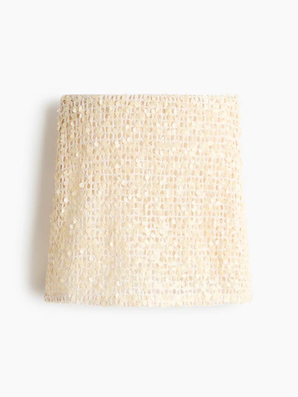 H&M Sequined Mesh Mini Skirt